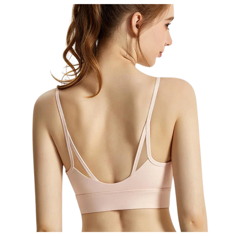 GymPanther Quick Dry Low Cut Back Strappy Sports Bra