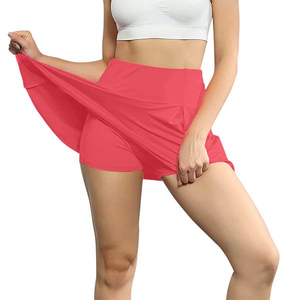 Women Sports Quick Drying Tennis &amp; Golf Skirt -Pink