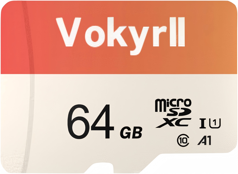 Vokyrll 64GB 100Mb/s MicroSD Memory Card with Adaptor Up