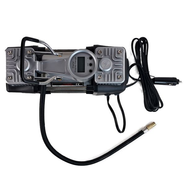 12V 2 Cylinder Air Compressor with Carry Bag - Portable &amp; Compact