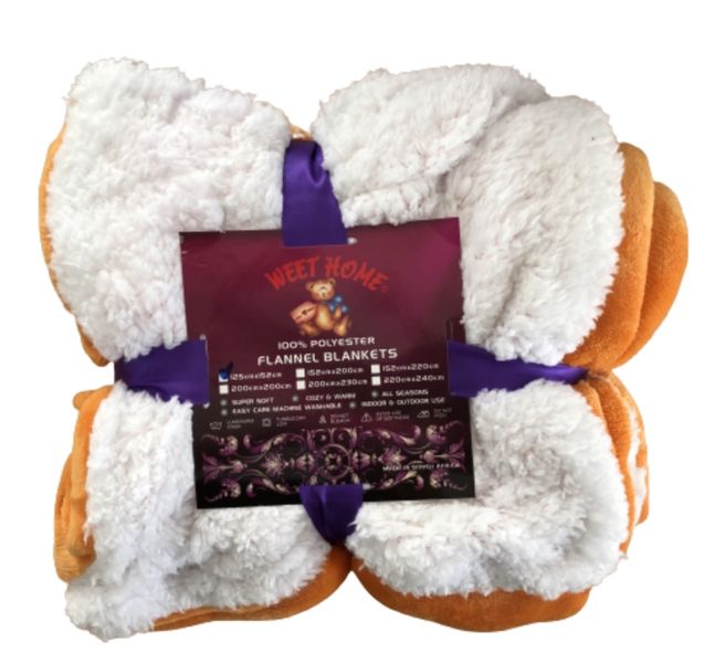 Sherpa Flannel Blanket - Single