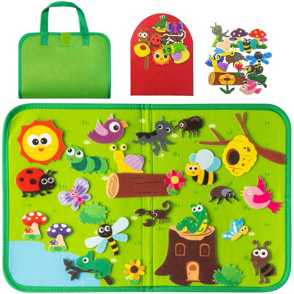 Toddler Busy Board Insect Stories Felt Learning Book Set