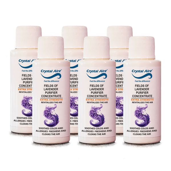 Crystal Aire Fields of Lavendar Air Purifier Concentrate 6 Pack- 30ml Each