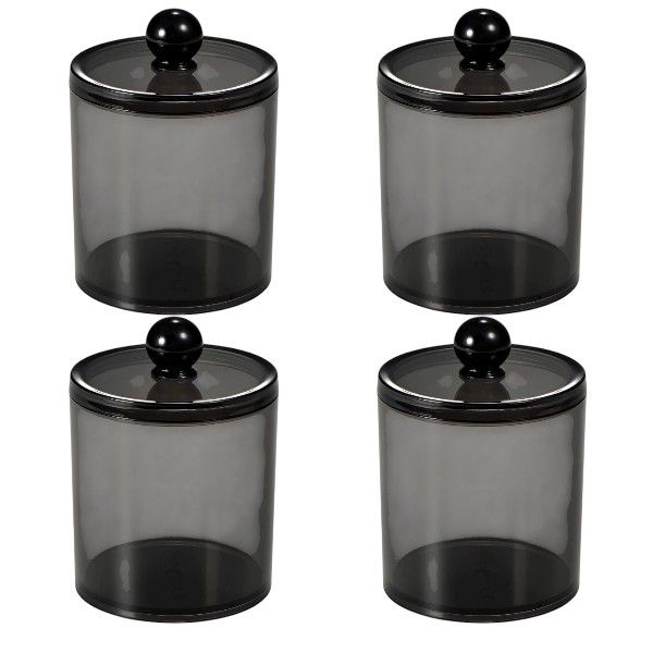 4 Piece - Clear Storage Canister Set With Lids