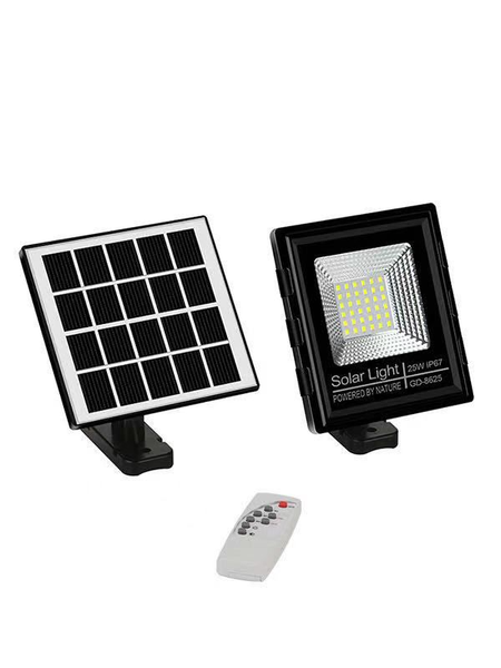 GD PLUS Solar Flood Lights with Remote and Solar Panel - GD-8625
