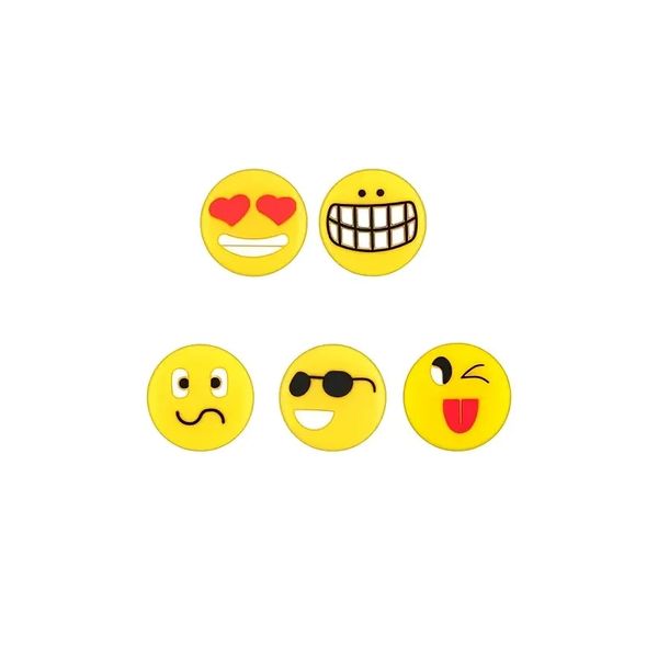 Silicone Emoji Tennis Shock Absorbers - 5 Piece
