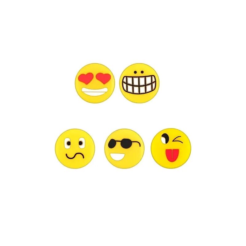 Silicone Emoji Tennis Shock Absorbers - 5 Piece