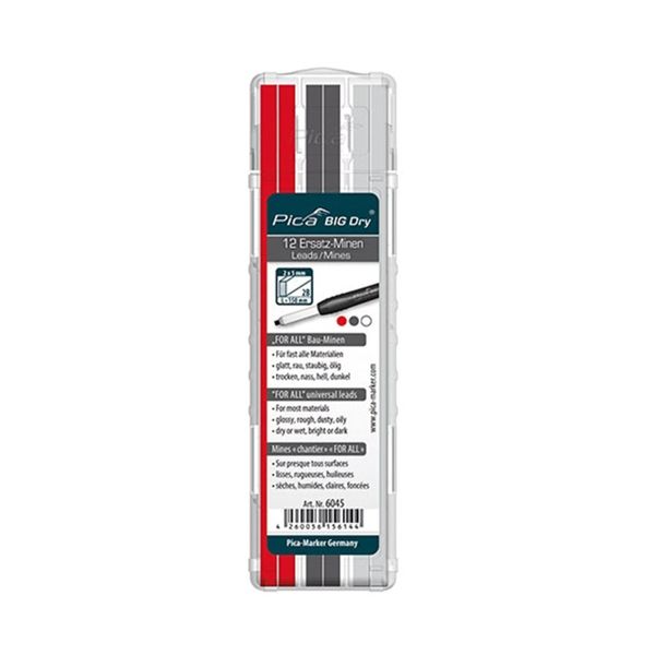 Ubpica Big Dry Refill Set Assorted Graphite &amp; White &amp; Red