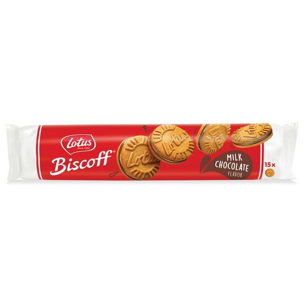 Lotus Biscoff Sandwich Biscuits Milk Chocolate Cream Filled Cookies (150g)