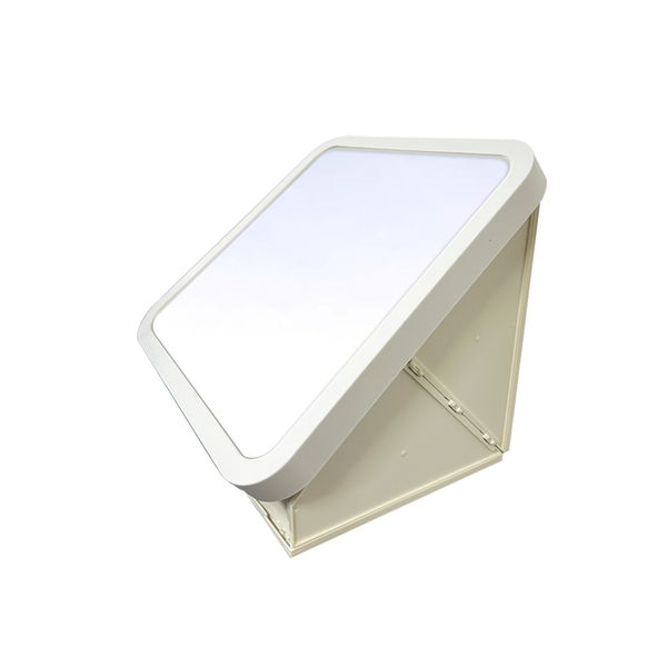 Bathroom waterproof folding storage cabinet with wall-mounted mirror