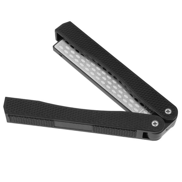 FanShaped DoubleSide Knife Blade Kitchen Sharpener Grinder Tool Black