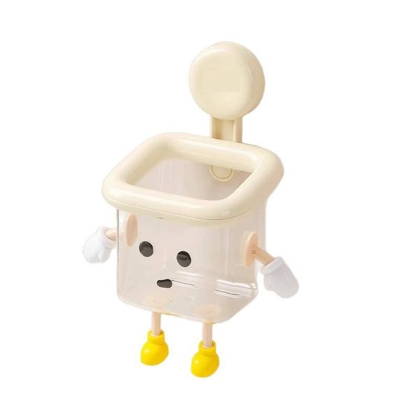 DIY Creative Cute Toothbrush Holder, Wall-Mounted No Drill Suction Cup