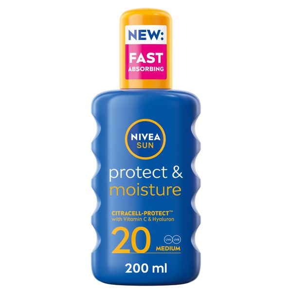 NIVEA SUN Protect &amp; Moisture Sun Spray SPF20 Sunscreen - 200ml