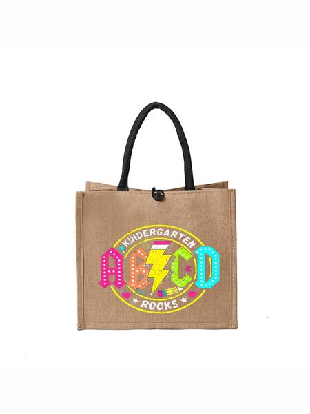 "Kindergarten Rocks" ABCD Tote, Rockstar Teacher Bag