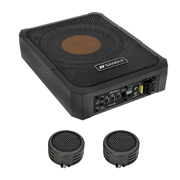 Sansui Egon-1000 10" Ultra Slim 1000w Active Subwoofer &amp; Evo Tweeters