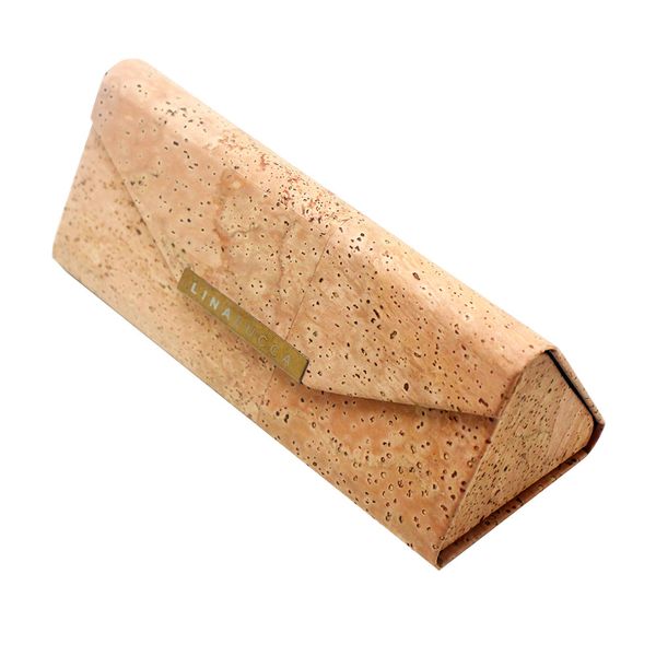 LinaLucca - Collapsible Sunglasses Case with Magnetic Flap - Cork Case