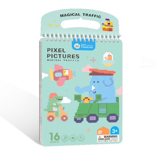 Jar Meló - Pixel Pictures Colouring Book - Magical Traffic - 16 pcs