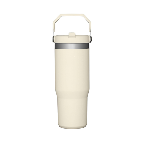 Large-Capacity Stainless Steel Straw Vacuum Cup