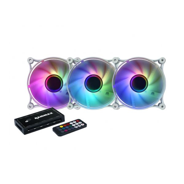 Raidmax ARGB Case Fan 3 Pack 120mm 3Pin - NV-IT120FWR3