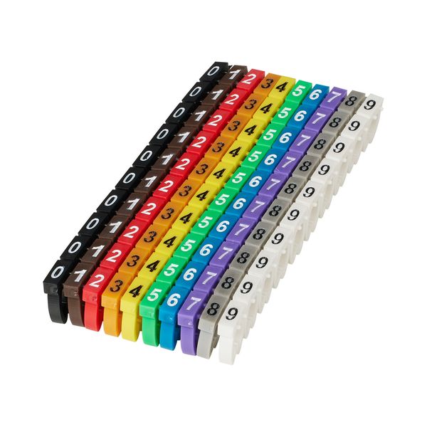 Entratech Numbered Multicolor Cable Markers/Clips -Pack of 100