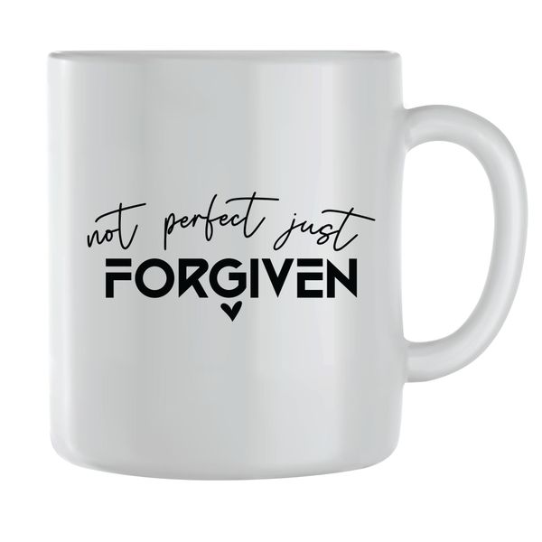 Forgiven Coffee Mugs for Men Women with Christian Easter Graphic Words 080