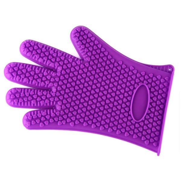 Optic Excellent Cotton Silicone Oven Mitt - Red