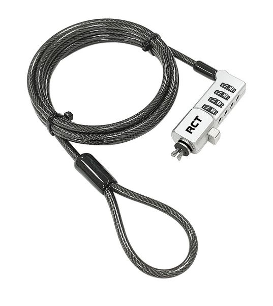 RCT NL-N302 3-in-1 4-Digit Combination Laptop Security Lock | 1.8m Cable