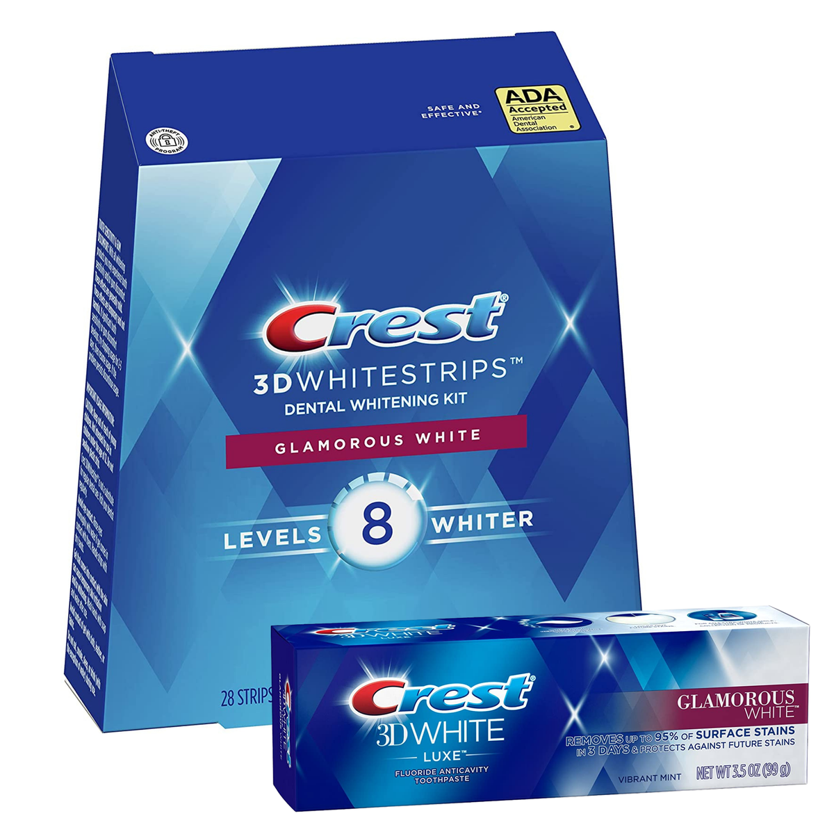 Crest teeth whitening kit whitening strips 28 toothpaste 99g