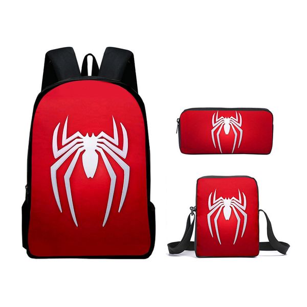 Kids School Backpack: Bag, Lunch Box and Pencil Case Spider Man - 3 Piece