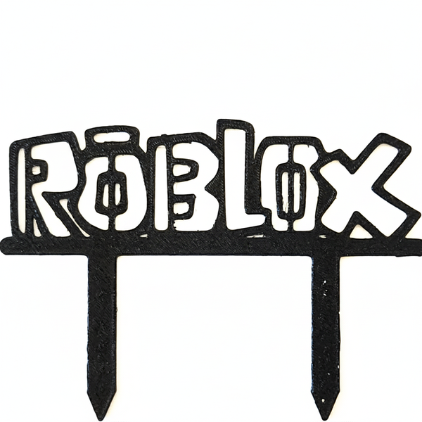 ROBLOX Cake Topper - 3D Printed - Black - 16.5 x 5.5 x 2 cm