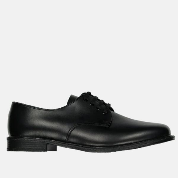 Toughees Leather School Shoes - Durable Black Lace-Ups