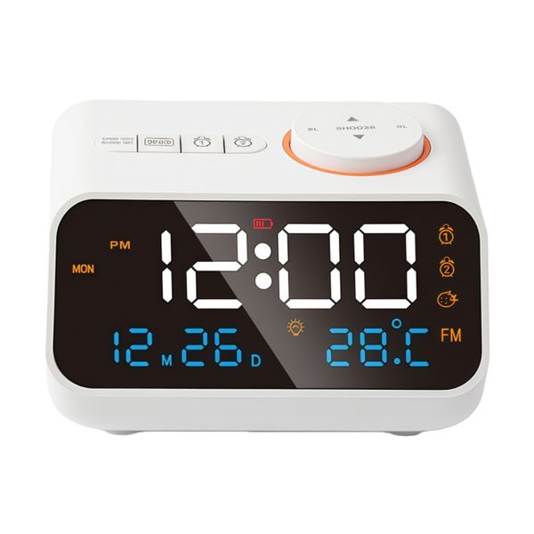 Digital Alarm Clock With Fm Radio Reable, Temperature And Humidity Display
