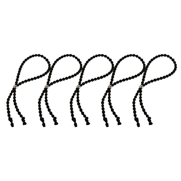 5PCS Soft Adjustable Elastic Ponytail Holder For Thick Curly Hair