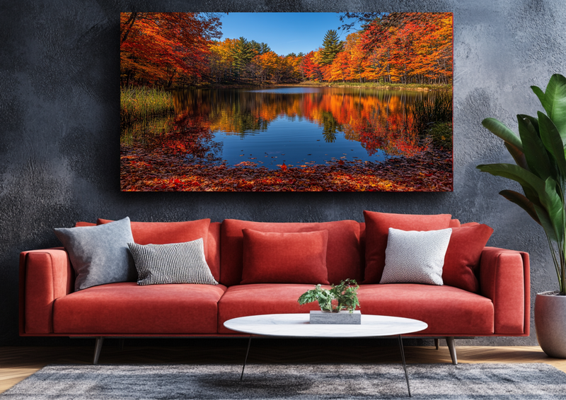 Canvas Wall Art - Vibrant Autumn Reflections - BX0274