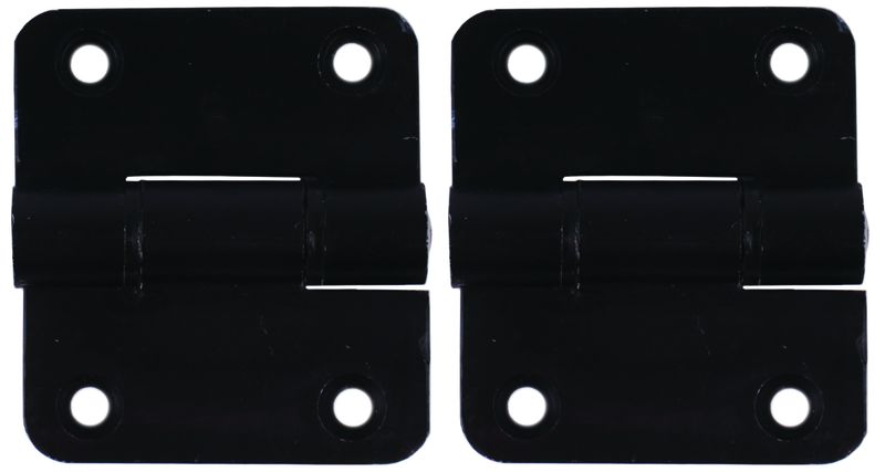 2-Piece Canopy Hinge Set - 40 x 60 x 4mm (Black Powder Coat)