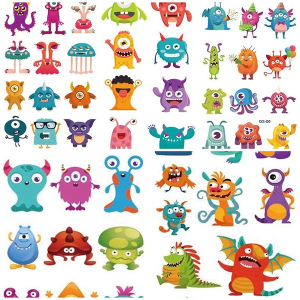 Kids Tattoos Cartoon Range - Monsters Inc