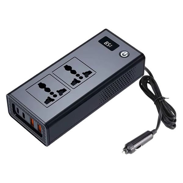Compact 150w Car Cigarette Lighter Power Inverter with Plug Socket &amp; USB