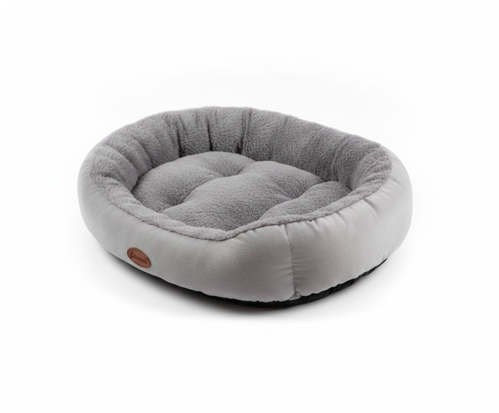 Soft Oval Comfortable Plush Pet Bed - 60 x 48 cm