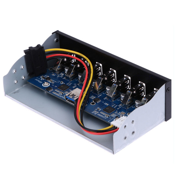 7 Port Usb3 0 Hub 5 25Inch Cd-Rom Drive Front Panel For Computer