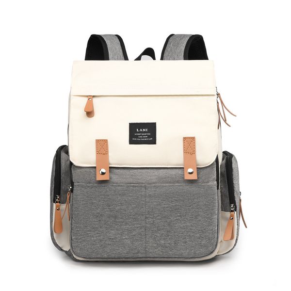 Lane Diaper Bag/Backpack Large Capacity for Baby Care Wide Open Design