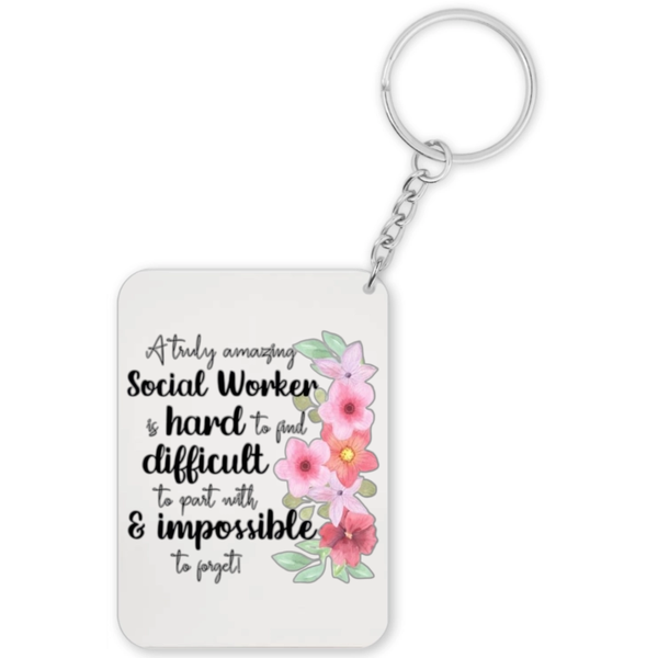 A Truly Amazing Social Worker Gift Keyring