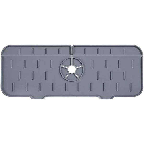 MyKitchen 13.5cm X 37cm X 1cm Silicone Sink Faucet Splash Guard Mat