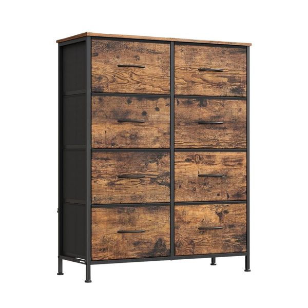 Songmics Chest of Drawers Storage Dresser, 8 Fabric Drawers
