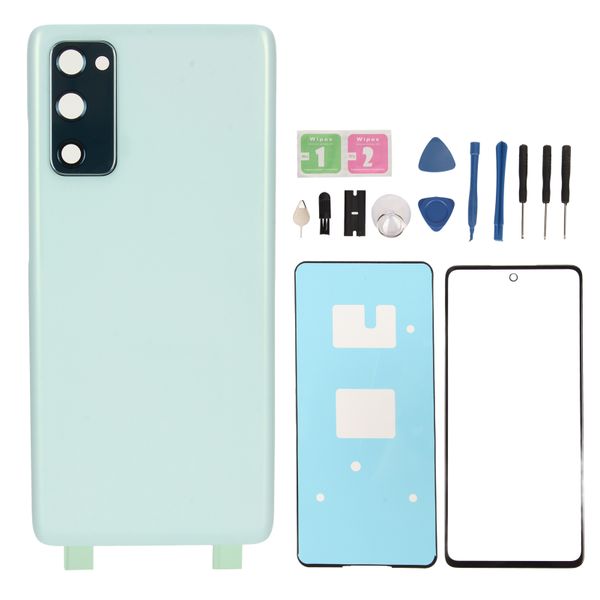 Light Green, w/ Camera Frame Compatible With Galaxy S20 FE 5G Back Glass