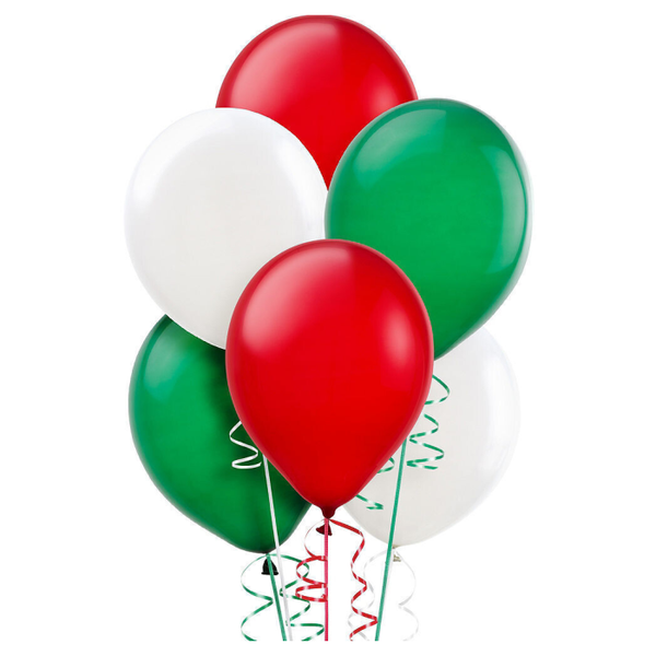Red, White and Green Balloons