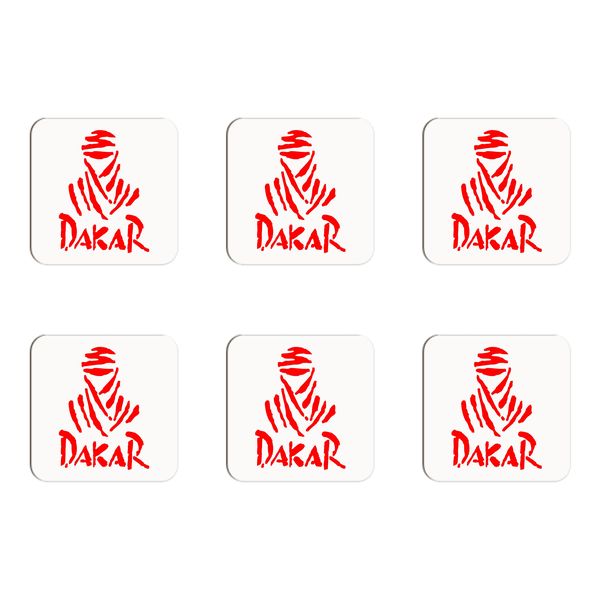 Dakar Red Coasters - Set of 6