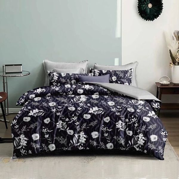 Pillow Talk Blaze Cotton Blend Duvet Cover set - 5 Piece