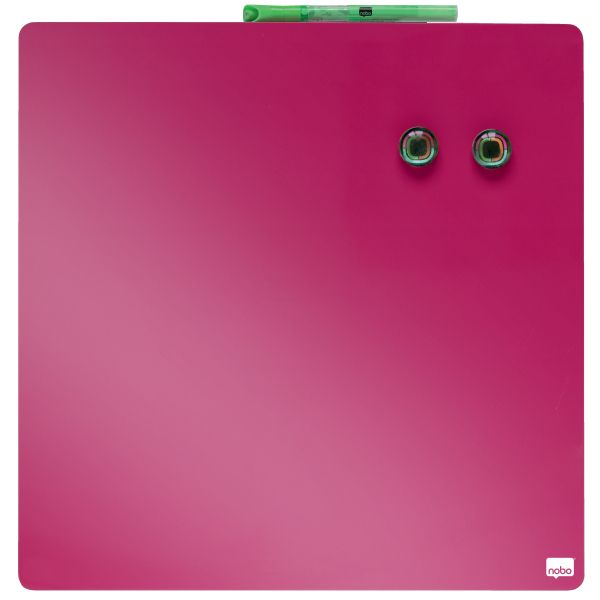 Nobo Mini Magnetic Whiteboard Tile, 360x360mm, Pink