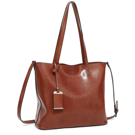Totes PU Leather Shoulder Bag Work Purse Handbag Top Handle Satchel Women Image