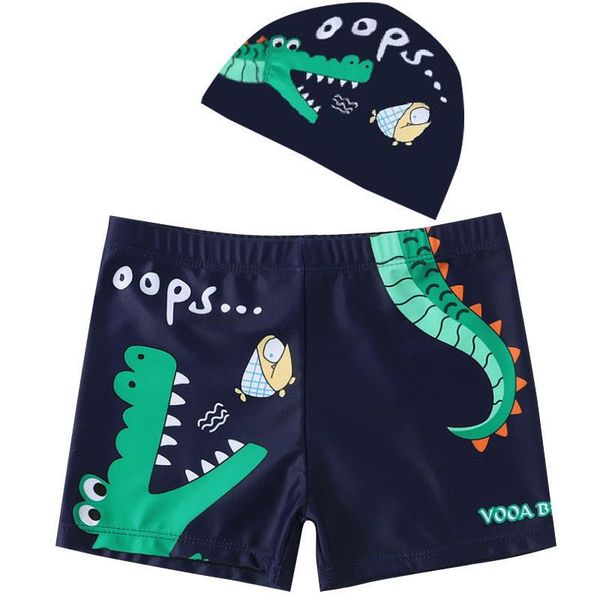 Boys Swimming Costume 2 Set - Navy Blue/Green
